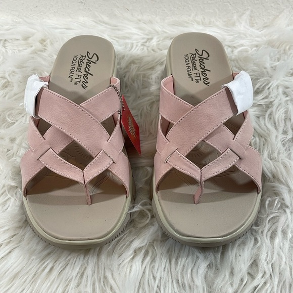 SKECHERS Women’s US 9.5W Easy Going Adjustable Vegan Sandals Blush Relaxed Fit - Picture 2 of 12